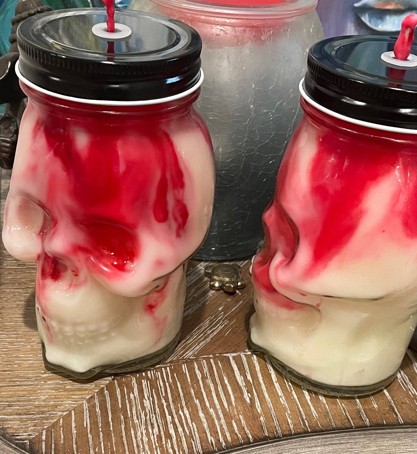 Skull candle jar 15oz